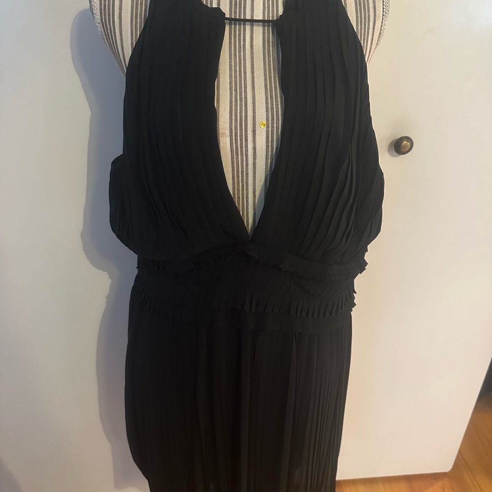 Max Studio Black Pleated Dress